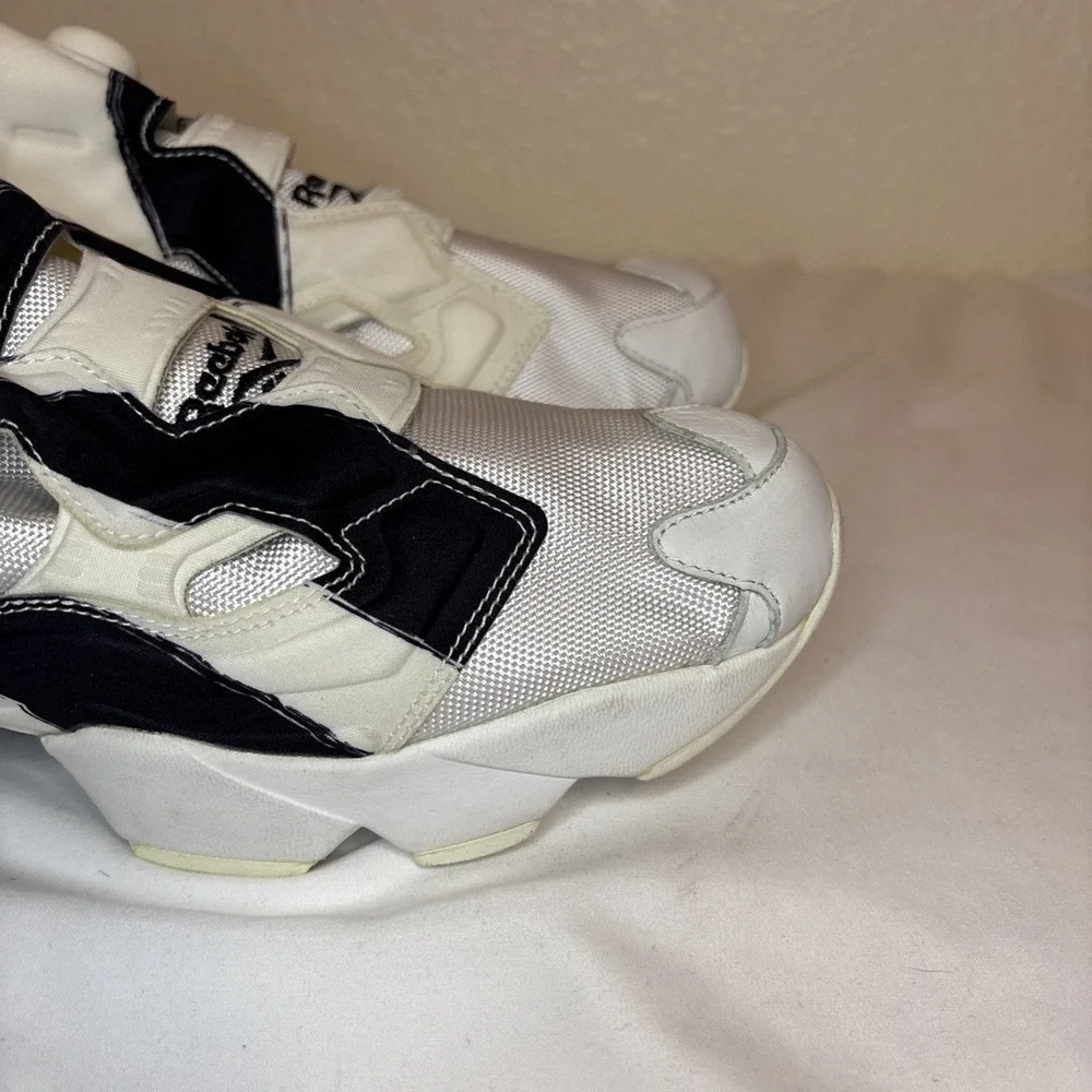 Reebok InstaPump Fury Overbranded White Black Slip On AR1413 2016 Mens Size 12‎